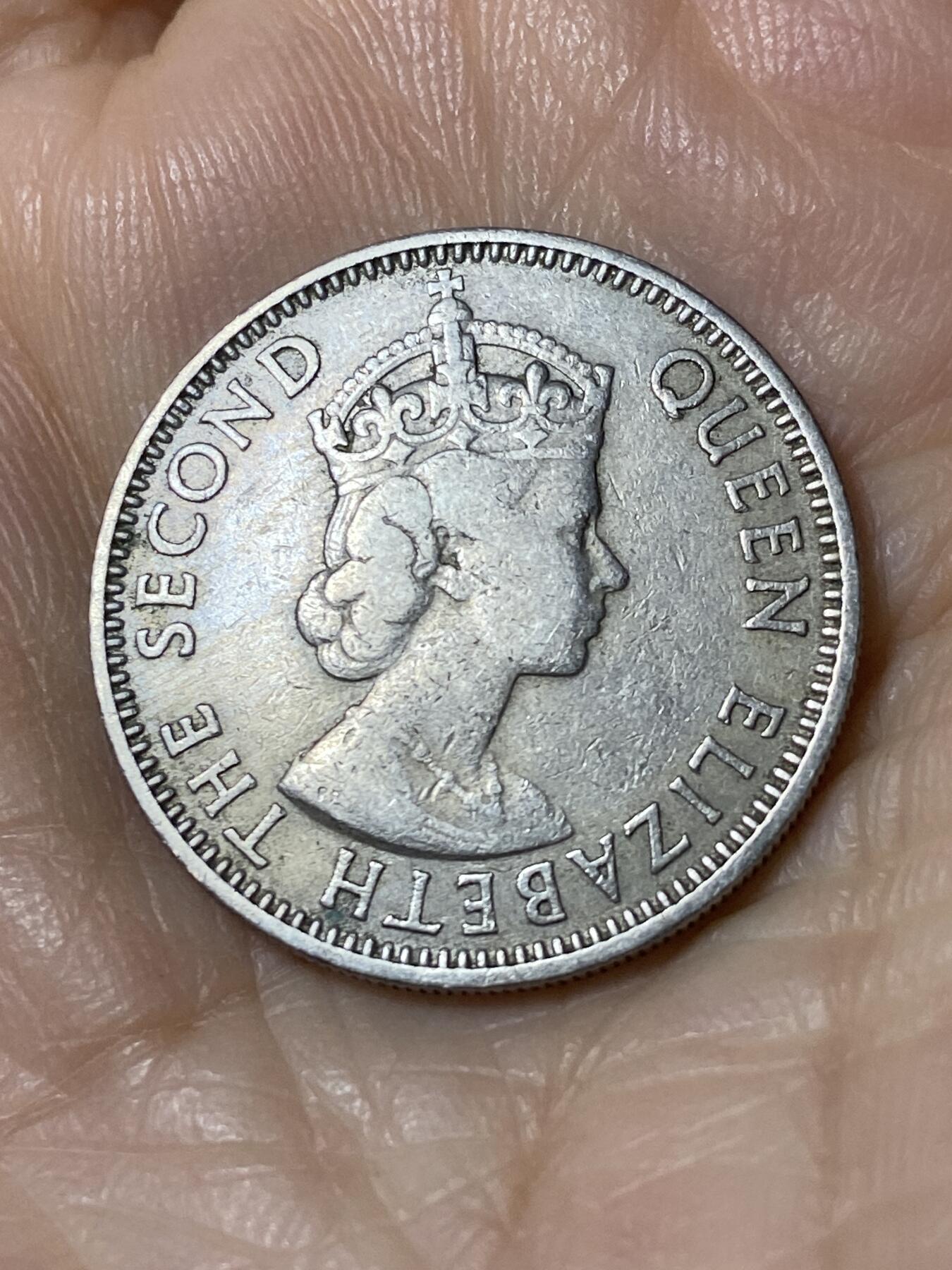 2025年第一百一十场(总第一百三十六场）外国好品散币(免佣金) 英属塞浦路斯1955单年份50米尔(伊丽莎白二世青年带冠)