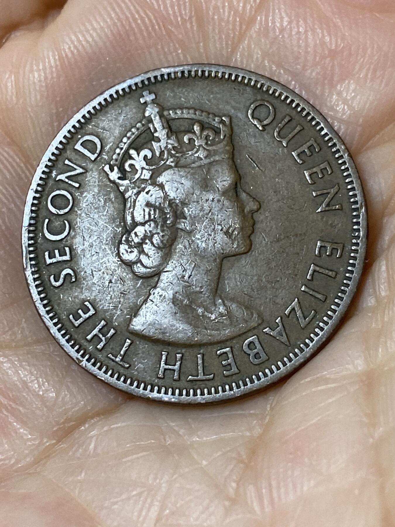 2025年第一百一十场(总第一百三十六场）外国好品散币(免佣金) 英属塞浦路斯1955年5米尔(伊丽莎白二世青年带冠，首发年仅发行2年)