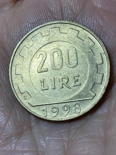 2025年第一百一十场(总第一百三十六场）外国好品散币(免佣金) - 意大利🇮🇹1998年200里拉