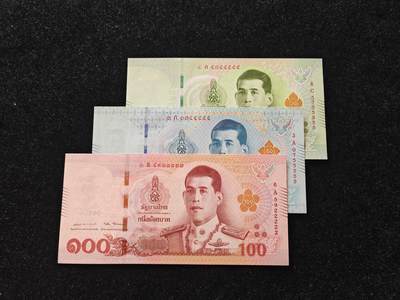 精品靓号 老虎号22222-55555-55555 泰国 20-50-100泰铢 无4 全新UNC 全套三张价 - 精品靓号 老虎号22222-55555-55555 泰国 20-50-100泰铢 无4 全新UNC 全套三张价