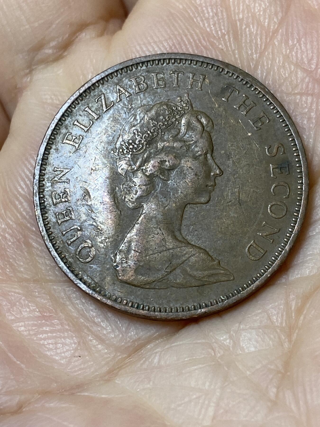 2025年第一百一十场(总第一百三十六场）外国好品散币(免佣金) 英属泽西岛🇯🇪1971年2新便士(伊丽莎白二世中年花冠，十进制第一版首发年)
