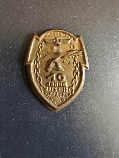 老王徽章第156期 - 德三普法尔茨州NSDAP10周年证章 