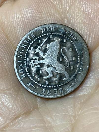 2025年第一百一十场(总第一百三十六场）外国好品散币(免佣金) - 荷兰🇳🇱1878年1分(威廉三世时期)