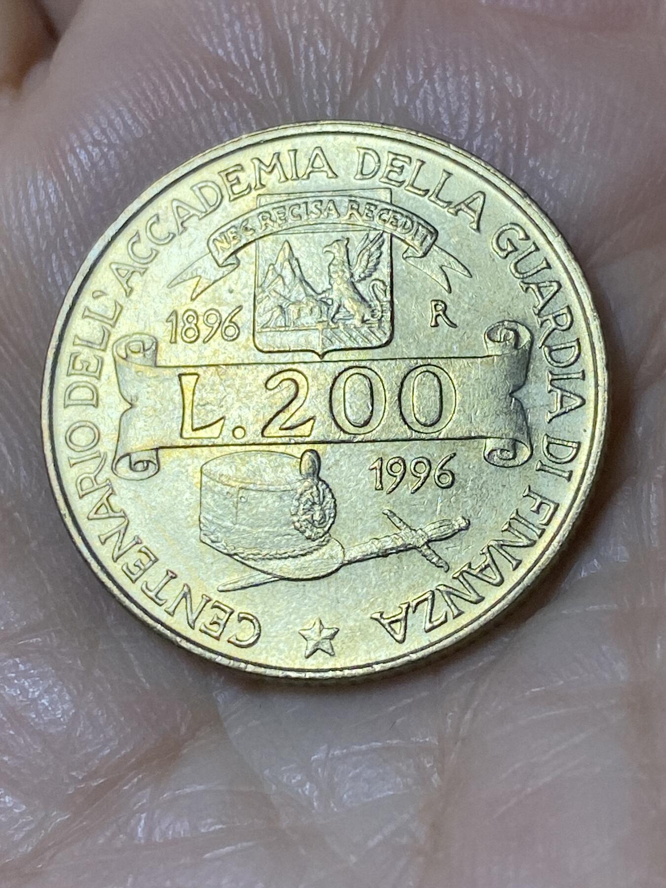 2025年第一百一十场(总第一百三十六场）外国好品散币(免佣金) 意大利🇮🇹1996年200里拉