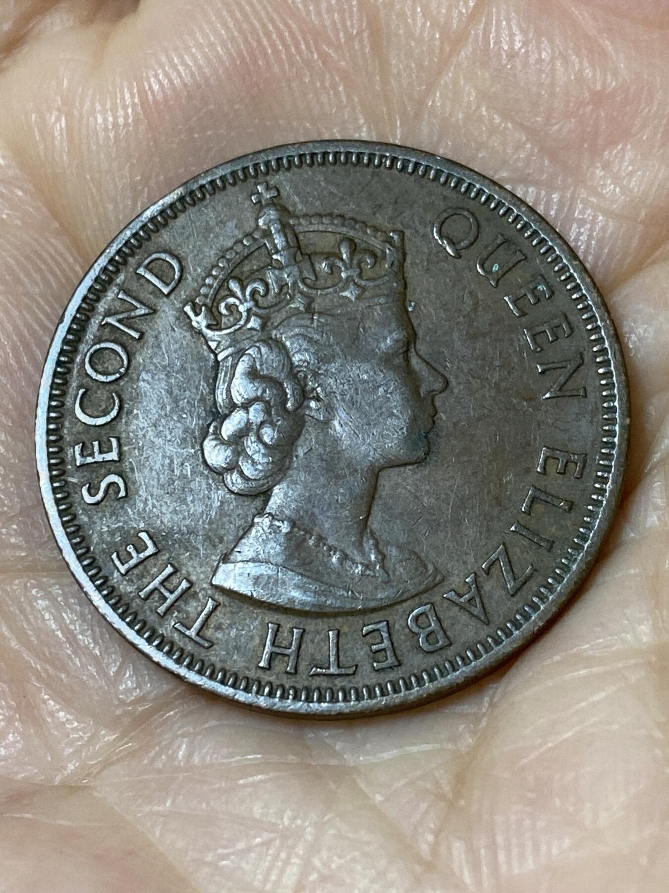 2025年第一百一十场(总第一百三十六场）外国好品散币(免佣金) 英属塞浦路斯1955年5米尔(伊丽莎白二世青年带冠，首发年仅发行2年)