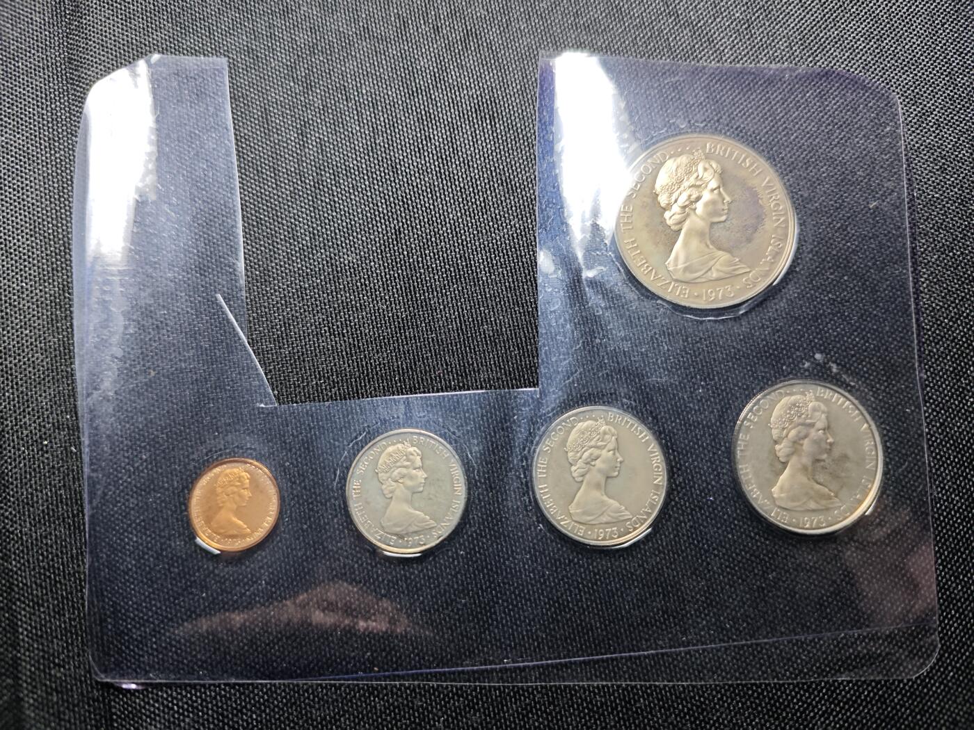 KK钱币收藏小铺  （套币 批量/好品散币 银币）专场  2月预留时间 周末发货  1973维尔京群岛大小面值精制套币
