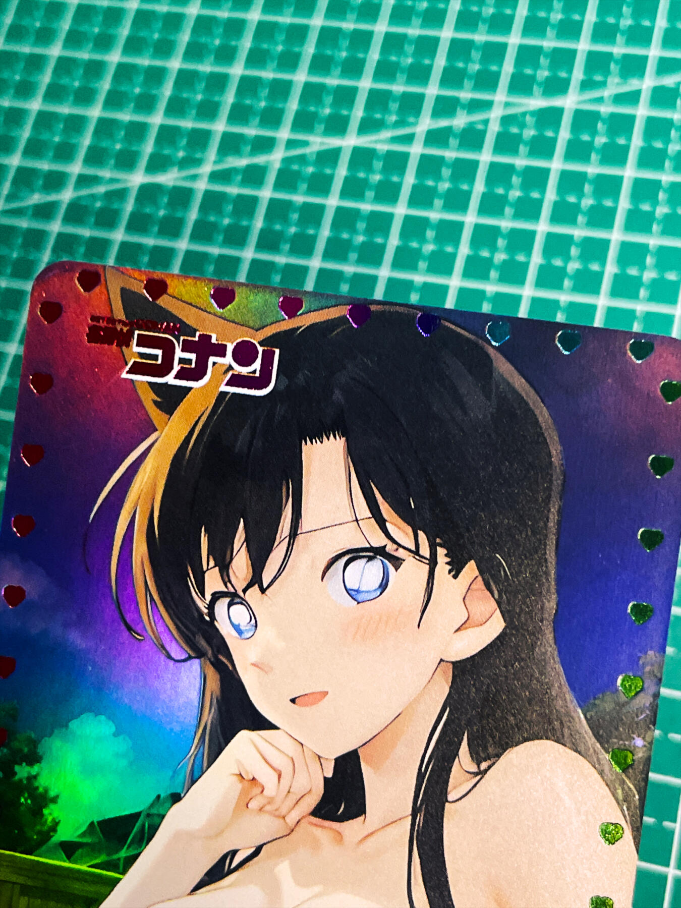 显眼宝34期 佣金1起 10月15日晚22:30截止  嘎嘎鸭卡牌   超级经典老卡系列    名侦探柯南   小兰半身艺术卡   共1张   彩闪彩印签工艺   小卡尺寸  60*87