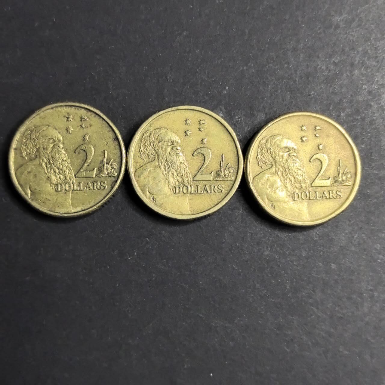 各国硬币第4期 无佣金 澳大利亚2元 3个