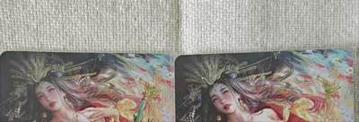 龙虎卡牌第五十九场（无佣金，满120包邮，周六晚上结拍，欢迎送拍） - 烫金磨砂普卡2张  妖姬传  潘玉儿双服饰(玩家自制 非官方)