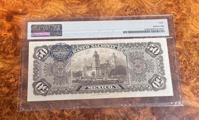 得物收藏 Chase Auction 第34期 - - 外钞、民国钞和人民币混合场！持续更新中！ 1909年墨西哥50比索，PMG40！