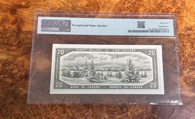 得物收藏 Chase Auction 第34期 - - 外钞、民国钞和人民币混合场！持续更新中！ 1954年加拿大20元，PMG65！