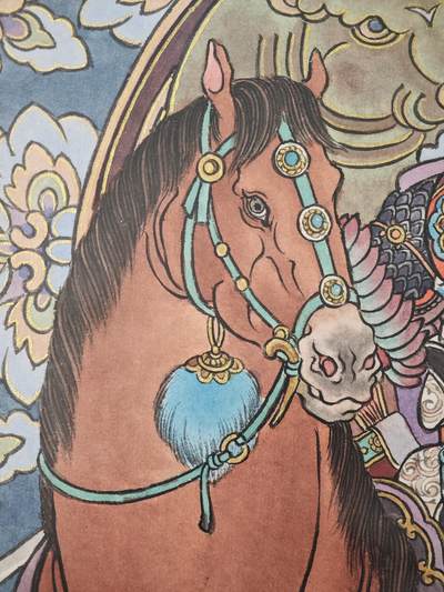 白泽拍卖卡牌手绘专场第28期（细雨生寒、寻梅闻香） 2025 冯涛手绘画 牛-扈三娘 尺寸：30cm*41.5cm  冯涛亲签