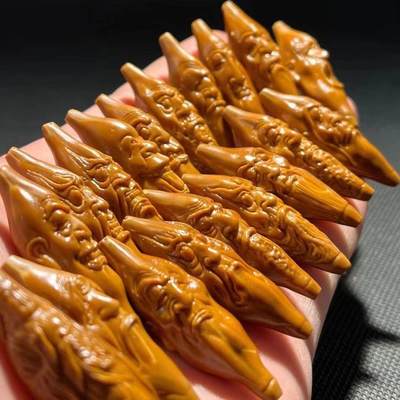 橄榄柳叶核《十八罗汉》纯手工柳叶核长串脖挂,大籽柳叶 橄榄柳叶核《十八罗汉》纯手工柳叶核长串脖挂,大籽柳叶