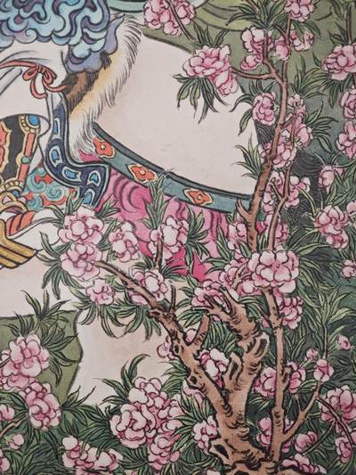 白泽拍卖卡牌手绘专场第26期（霜降天寒蝉噤语，风高夜冷桂留香） 2025 冯涛手绘画 虎-扈三娘 尺寸：30cm*41.5cm  冯涛亲签