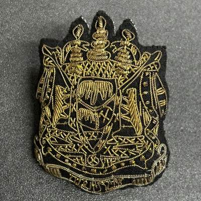 西秦中古拍卖第六十二期 - 泰国皇家警察将官大帽徽 早期金属刺绣