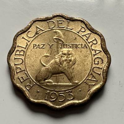 🌹外币初藏🌹🐯2025年第115场  每周二四六晚8️⃣点 接代拍 - 巴拉圭1953年10分