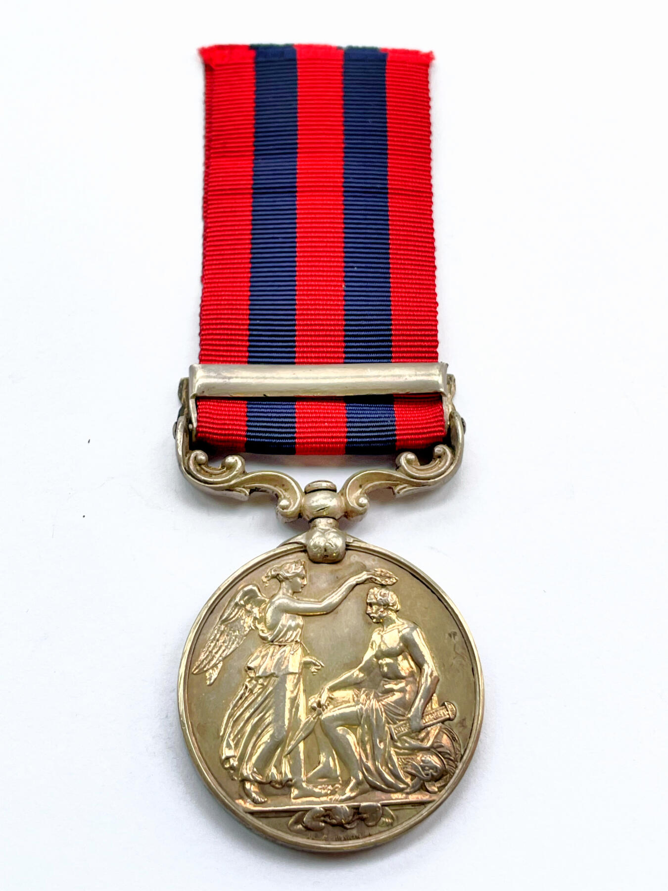 盛世勋华——号角文化勋章邮票专场拍卖第284期 英国1854-1895年印度服役奖章 银制 实发带花体刻名 带缅甸1887-89条 授予第三次英缅战争中北上攻占木邦、果敢等傣族土司领地的第四来复枪旅f.莱特