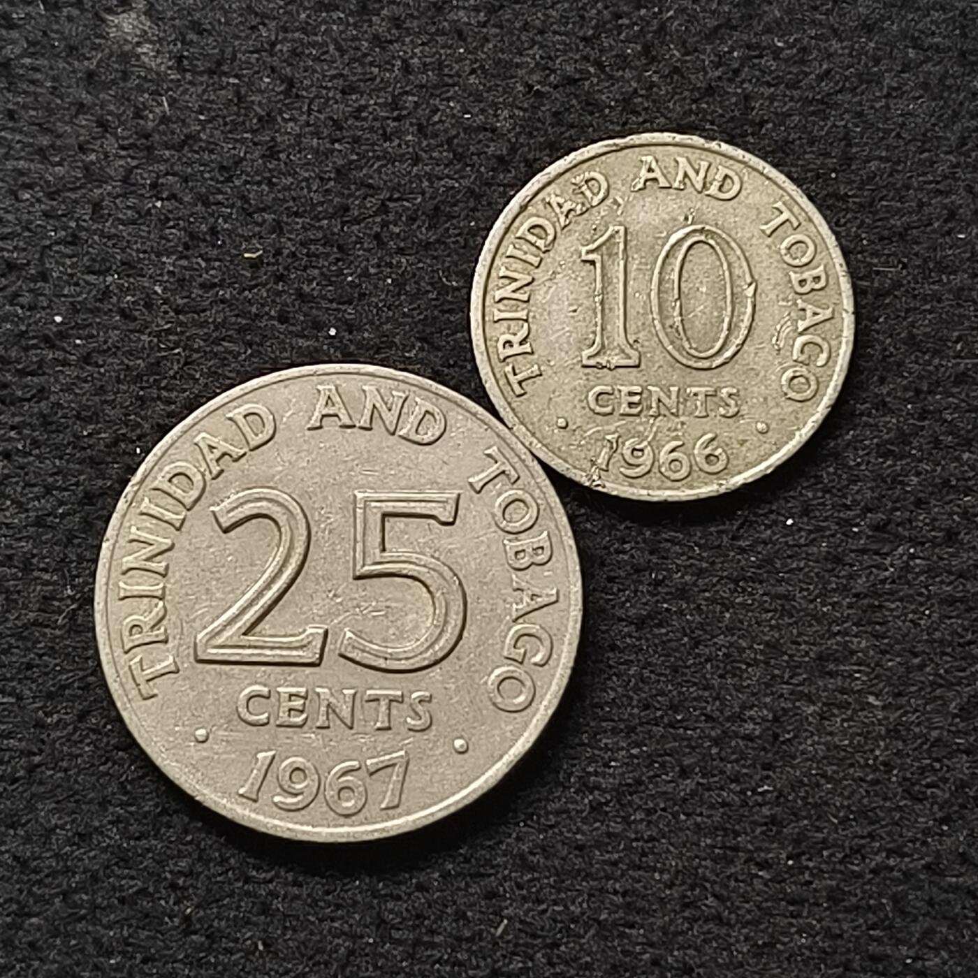 【全场包邮】纯粹捡漏拍468场 特立尼达和多巴哥1966-1967年早期2枚一组
