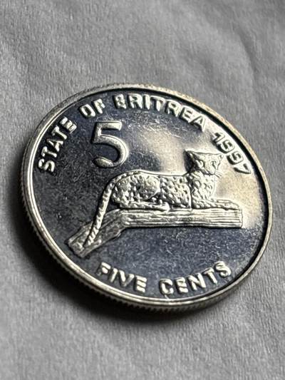 神仙姐姐-中外币专场22 全新 1997 年厄立特里亚 5 分