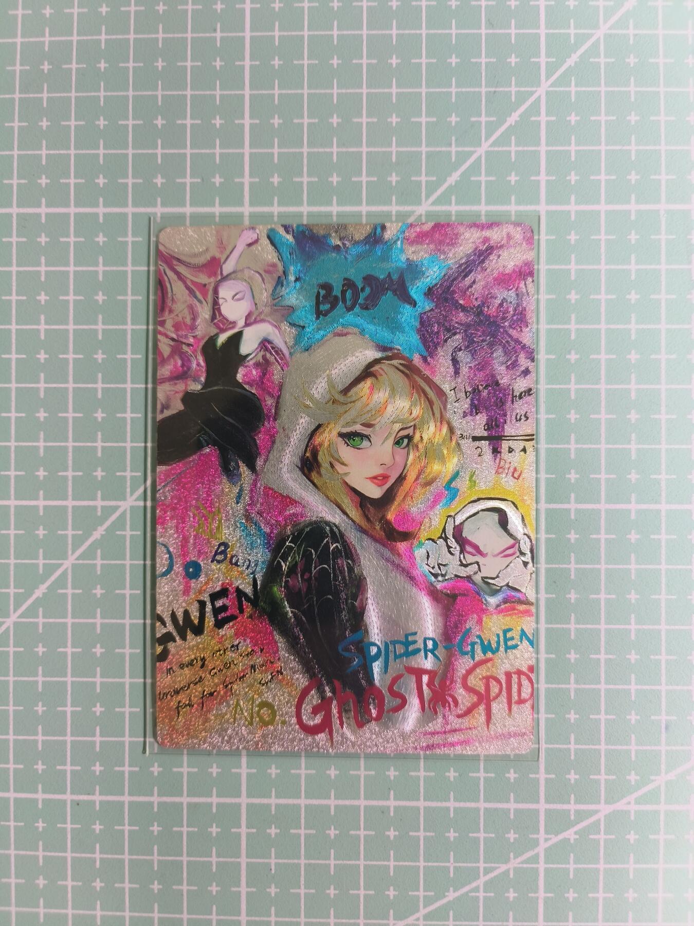 C先生卡牌 第14期 《神州百花谱》《Art系列》《人间传》持续收拍品中... 【粗闪】奇点卡牌《蜘蛛侠》格温