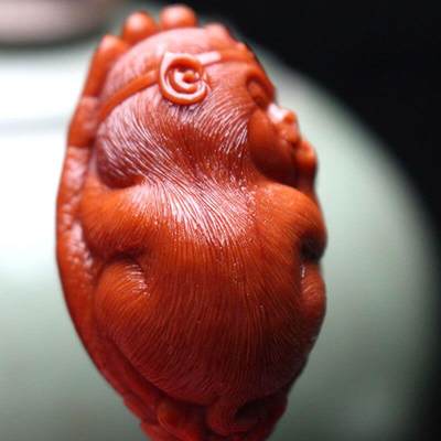 橄榄核雕苏工纯手工雕刻大籽掌中宝掌中猴 2.0*3.5 - 橄榄核雕苏工纯手工雕刻大籽掌中宝掌中猴 2.0*3.5