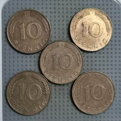2025年第100场各国散币拍卖（总第100场） - 德国10芬尼5枚