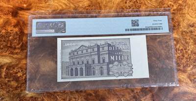 得物收藏 Chase Auction 第34期 - - 外钞、民国钞和人民币混合场！持续更新中！ 1980年意大利1000里拉，法拉第，PMG64e！