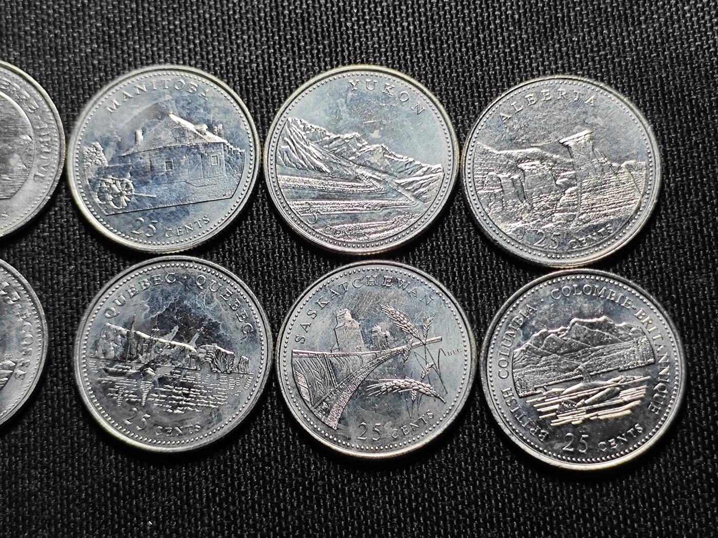 KK钱币收藏小铺  （套币 批量/好品散币 银币）专场  2月预留时间 周末发货 1992 加拿大25分清年纪念币12枚一套