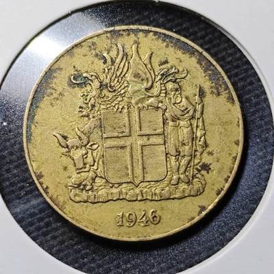 KK钱币收藏小铺 第355场 2月预留时间 周末发货 -  1946冰岛1克朗