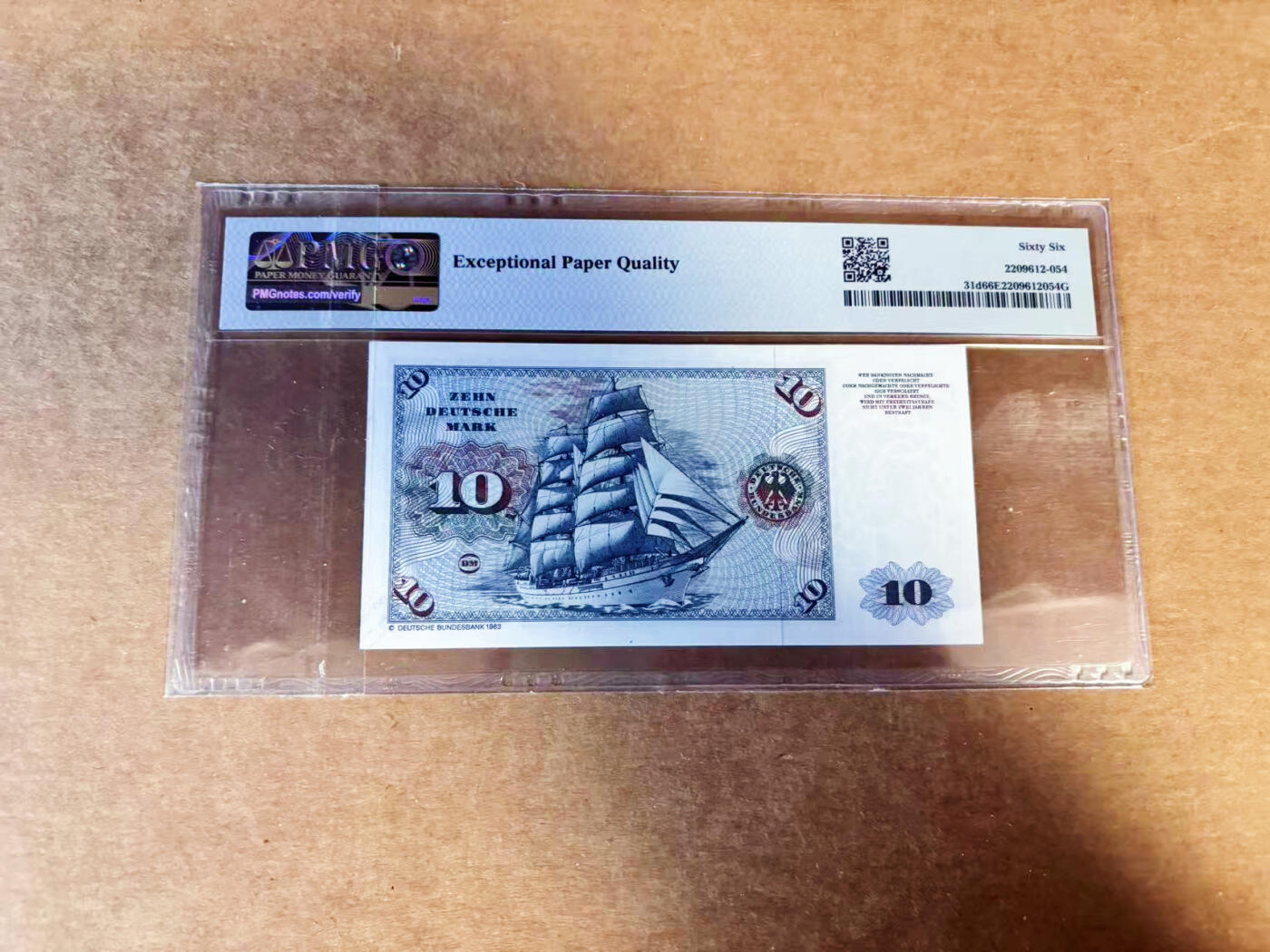 【Blue Auction】世界纸币精拍第737期——18级TOP拍卖/信誉/品质/专业/高效💫 【倒置号】德国 1980年10马克 PMG66EPQ