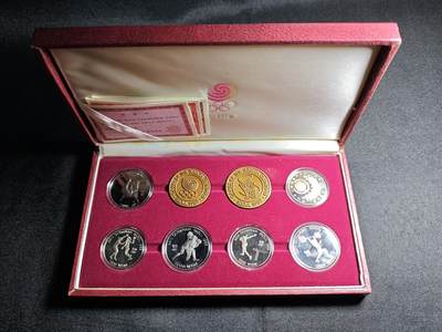 KK钱币收藏小铺  （套币 批量/好品散币 银币）专场  2月预留时间 周末发货 -  韩国1987/1988年精制套币 含6枚奥运纪念币！