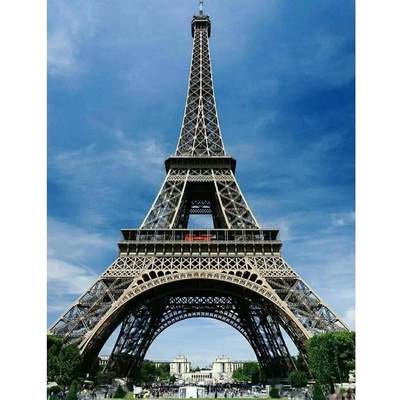 【旋风钱币】10月25日19:00准时开拍 精美欧洲币章、第三帝国钱币、精美项链等 全场包邮 【艺术】法国艺术大章 地标建筑埃菲尔铁塔 高浮雕精制彩色巨型镀金章 100MM 378克