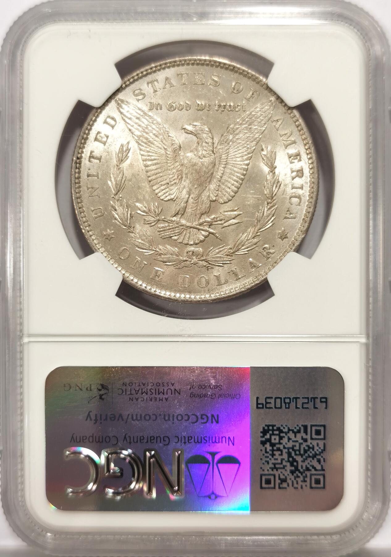 博洋堂世界钱币拍卖第143期（全场包邮） NGC MS64 美国1887摩根银元，转光犀利，底板干净，不错的状态