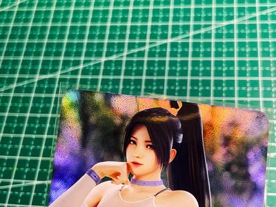 显眼宝34期 佣金1起 10月15日晚22:30截止  - 狂八卡牌   3D火舞系列艺术卡    C款   共1张   折彩工艺   小卡尺寸  60*87