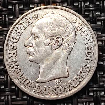布加迪🐬～世界钱币(上海)🌾第 251 期 /  各国套币和散币 - 丹麦🇩🇰 1907年 25奥尔银币