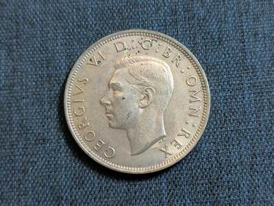罗岚⭐爱藏⭐精品专拍第六场-分享拍场赚佣金 - 英国 1937 年乔治六世半克朗（Half Crown ）银币 -属于英国旧货币体系