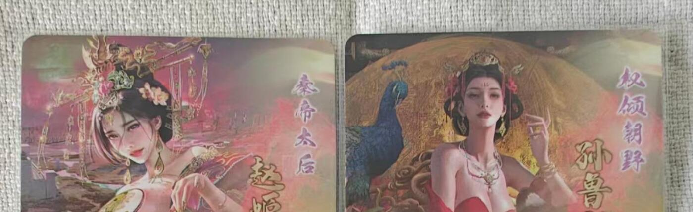 龙虎卡牌第五十九场（无佣金，满120包邮，周六晚上结拍，欢迎送拍） 烫金磨砂普卡2张  妖姬传  孙鲁班&赵姬(玩家自制 非官方)