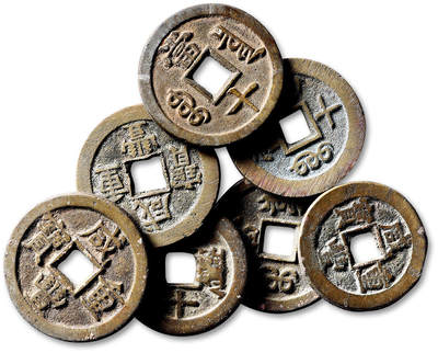 泓盛2025年秋季拍卖会 机制币 金银锭 古泉 - 清“咸丰重宝”宝泉局当十七枚，尺寸不一，钱文清晰，包浆温润熟旧，附原藏家题记，上美至极美品<br>Lot4867～4927同一老藏家珍藏