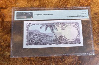 得物收藏 Chase Auction 第34期 - - 外钞、民国钞和人民币混合场！持续更新中！ 1965年东加勒比20元，PMG66！