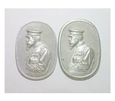 单枚价 日本明治天皇老年军装像高浮雕精制大镀银章 薄版 30×40MM 3克 - 单枚价 日本明治天皇老年军装像高浮雕精制大镀银章 薄版 30×40MM 3克
