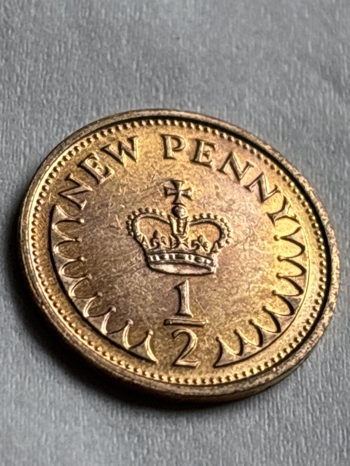 神仙姐姐-中外币专场22 原光好品1975 年英国 1/2 便士