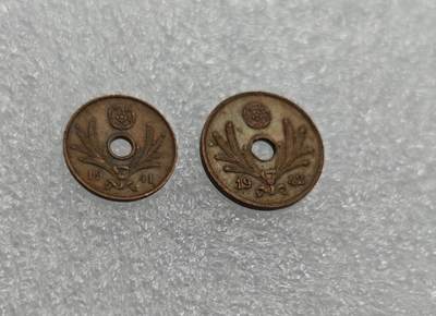 瓶子🏺第212期拍卖会  1941-1942年5和10盆尼铜币  好品