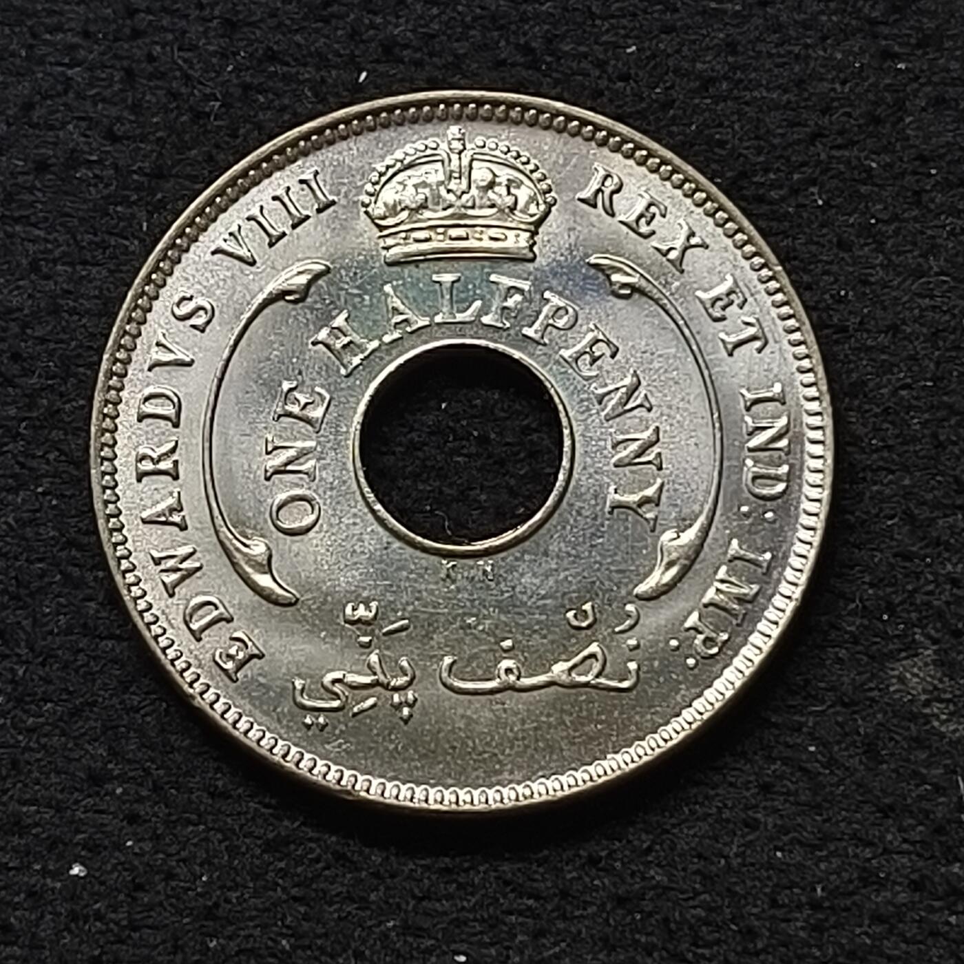 【全场包邮】纯粹捡漏拍468场 英属西非1936年爱德华八世1/10便士