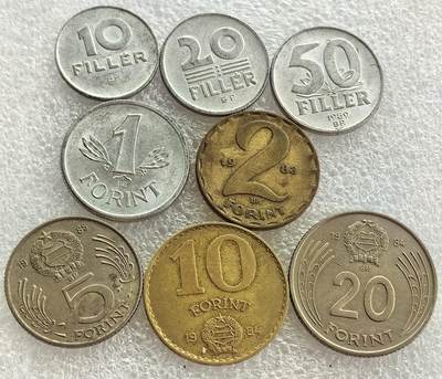 外国优质纪念币银币，周六晚上九点倒数截拍，满百包邮，可寄存半年，喜欢朋友微信扫描二维码可直接参拍 - 匈牙利社会主义时期80年代币一套