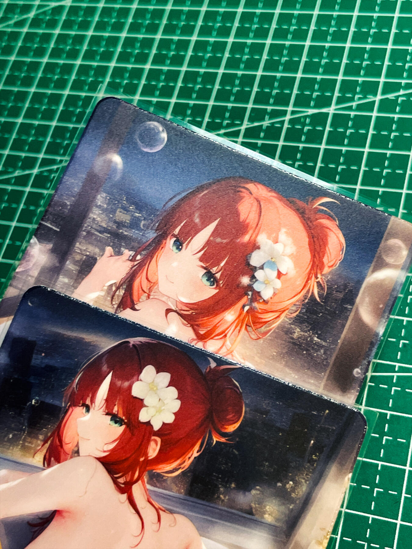 显眼宝34期 佣金1起 10月15日晚22:30截止  香菜自制卡   原神系列     沐浴B款  共2张   普卡磨砂工艺（有脱胶）   大卡尺寸  63*88