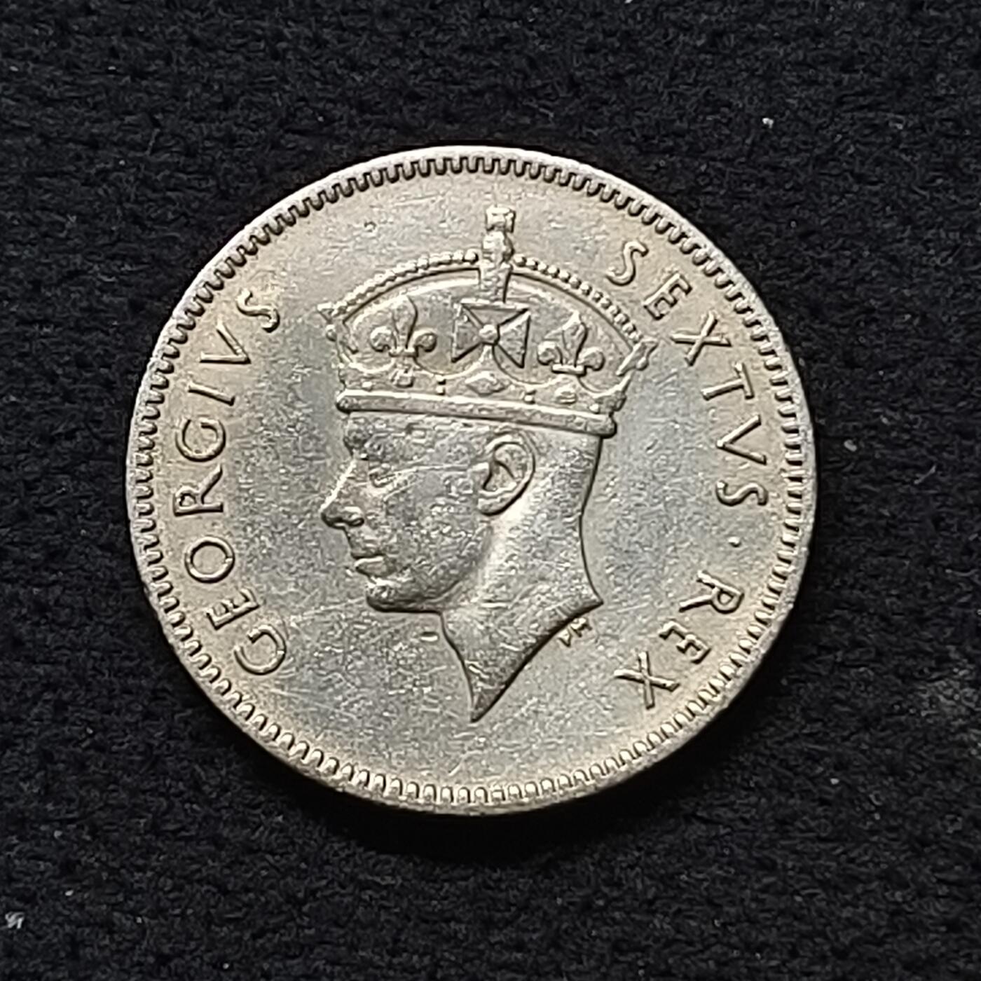 【全场包邮】纯粹捡漏拍468场 英属东非1948年乔治六世50分