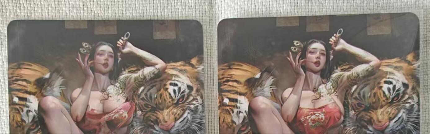 龙虎卡牌第五十九场（无佣金，满120包邮，周六晚上结拍，欢迎送拍） 烫金磨砂普卡2张  妖姬传  段三娘双服饰(玩家自制 非官方)