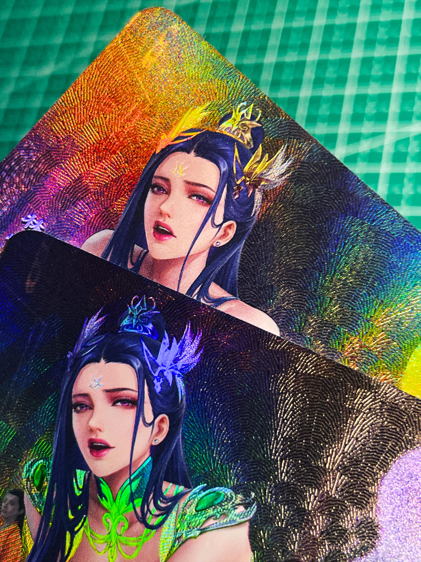 显眼宝34期 佣金1起 10月15日晚22:30截止  嘎嘎鸭 对卡一对  林紫斓  折光彩闪 小卡尺寸