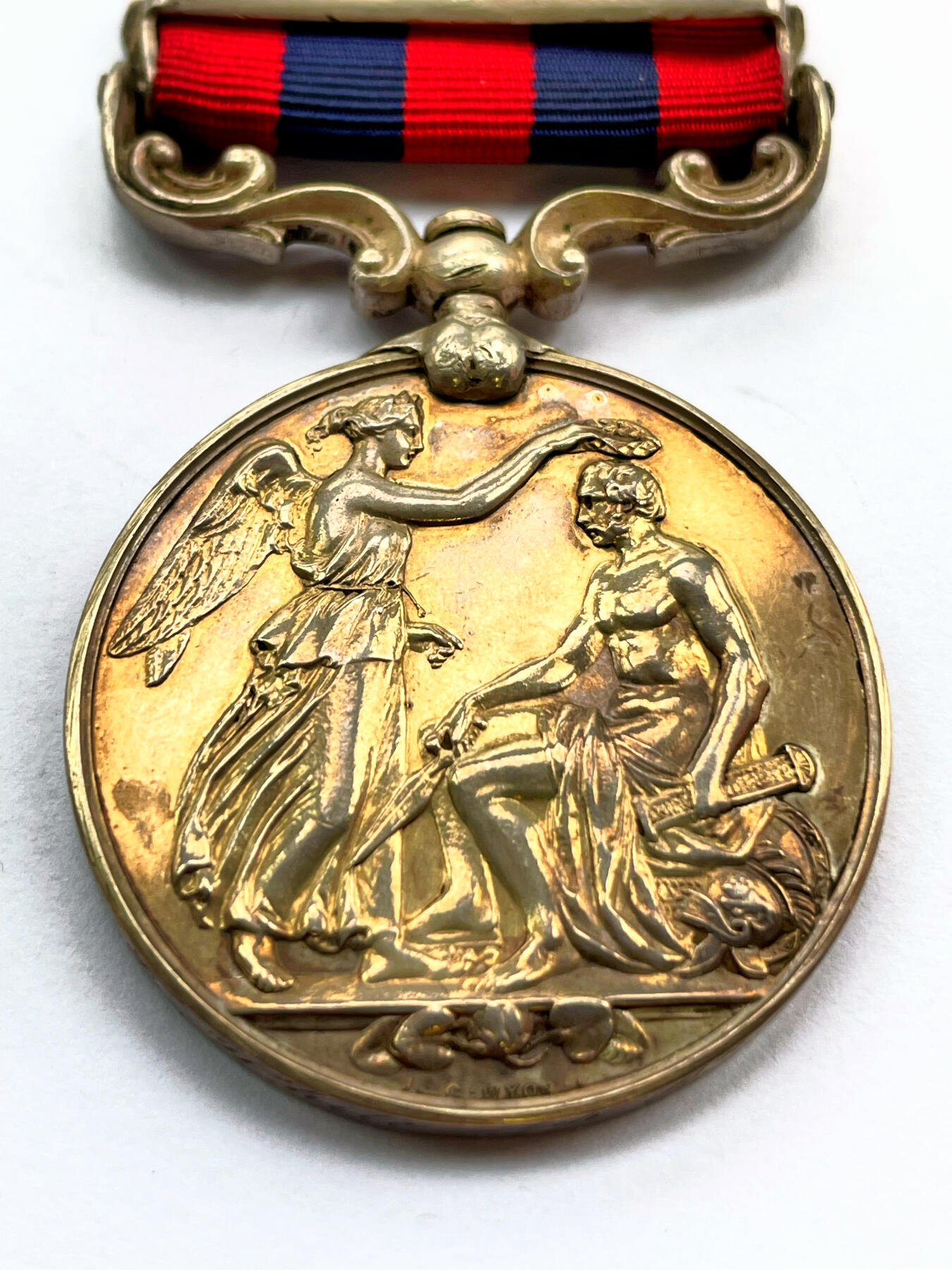 盛世勋华——号角文化勋章邮票专场拍卖第284期 英国1854-1895年印度服役奖章 银制 实发带花体刻名 带缅甸1887-89条 授予第三次英缅战争中北上攻占木邦、果敢等傣族土司领地的第四来复枪旅f.莱特