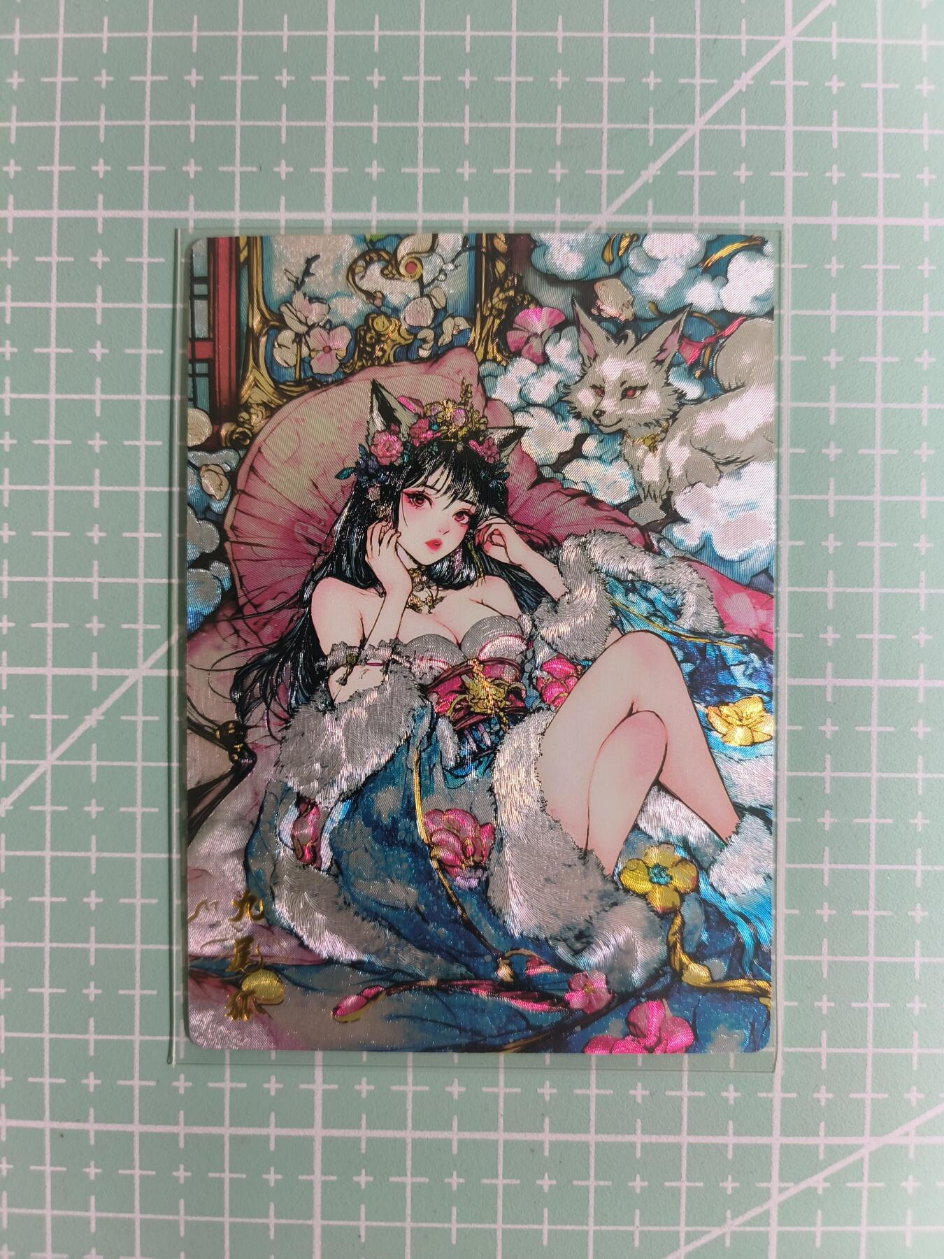 C先生卡牌 第14期 《神州百花谱》《Art系列》《人间传》持续收拍品中... 【粗闪】奇点卡牌《九尾狐狸精》苏妲己